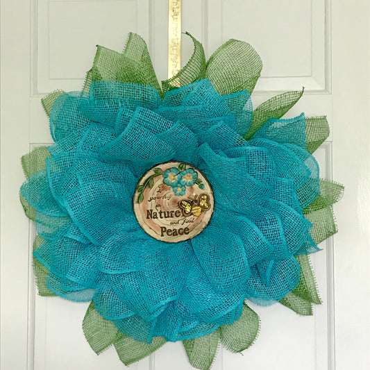 Flower Wreath  with Tile Center