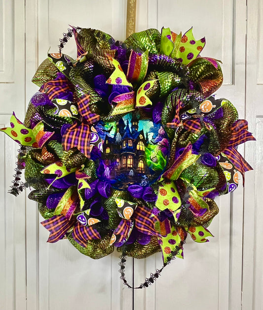 Poufy Halloween Wreath Kit