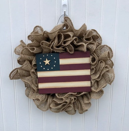 Americana/Patriotic wreaths, Burlap