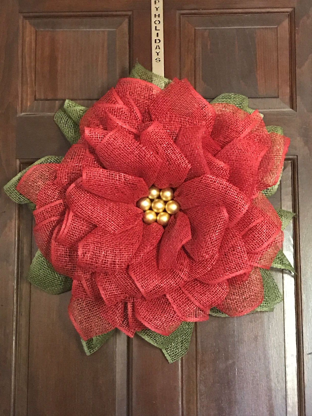 Christmas Wreath, Poinsettia