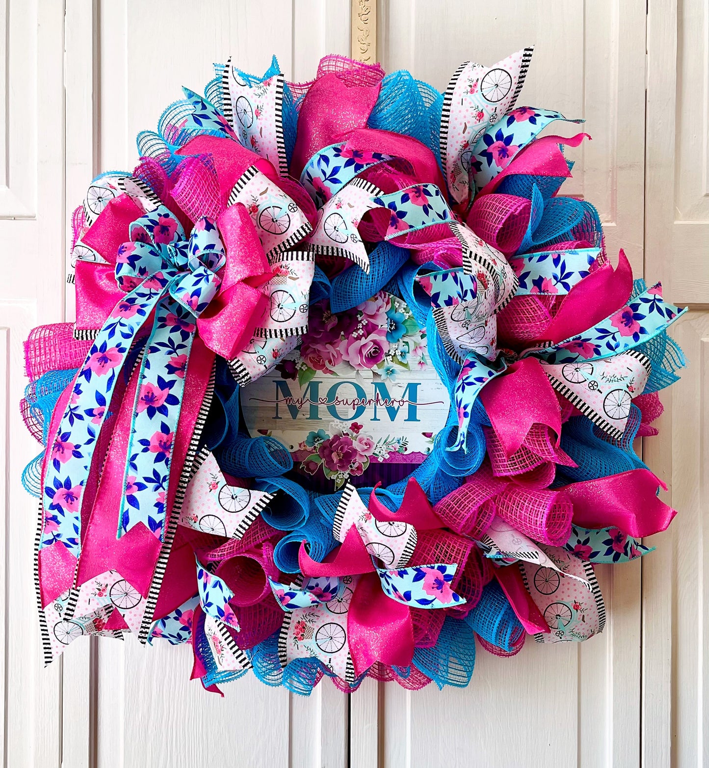 Spring and  Summer 24" Fabric Mesh Wreaths